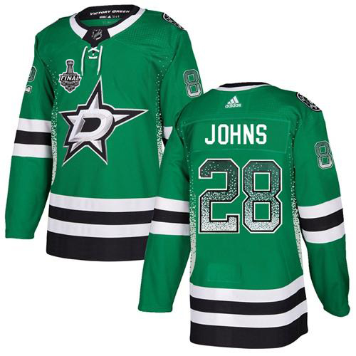 Adidas Men Dallas Stars #28 Stephen Johns Green Home Authentic Drift Fashion 2020 Stanley Cup Final Stitched NHL Jersey->dallas stars->NHL Jersey